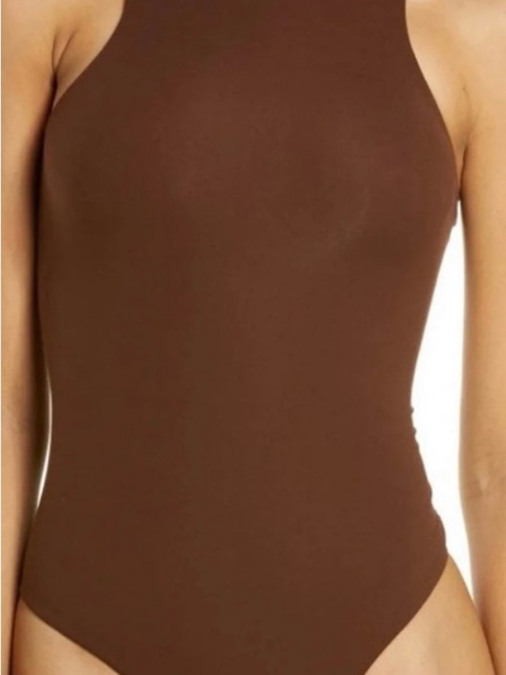 SKIMS High-Neck One-Piece - Brown